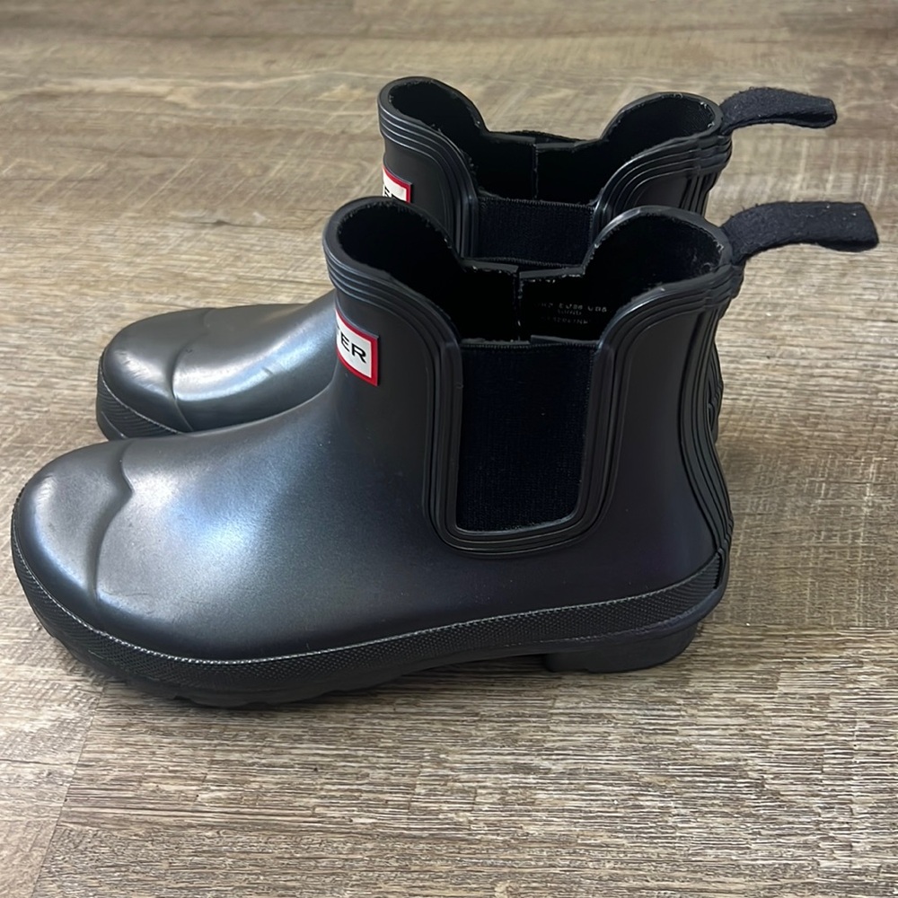 Hunter Women's Original Chelsea Boots Dark Silver Size 5